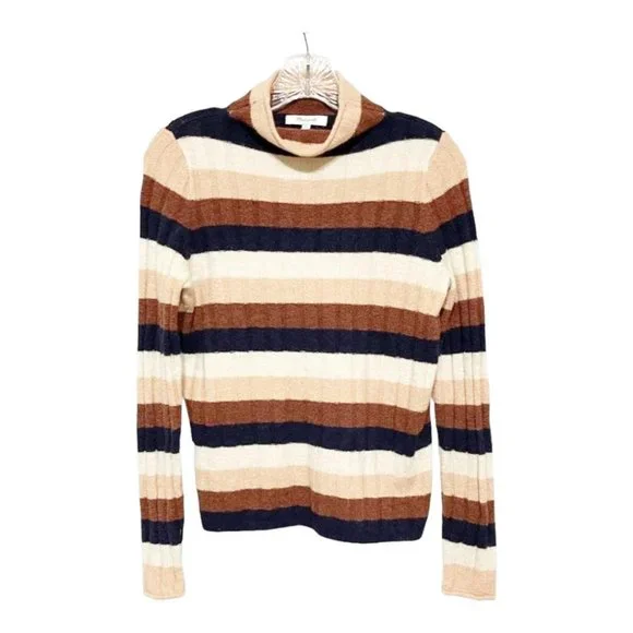 Madewell XS Evercrest Striped Mock Neck Sweater - Picture 4 of 7